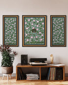 3 - piece Peacock Jaal - Marble Lotus - Pichwai Painting | 3 - Piece Peacock Jaal | Modern Home