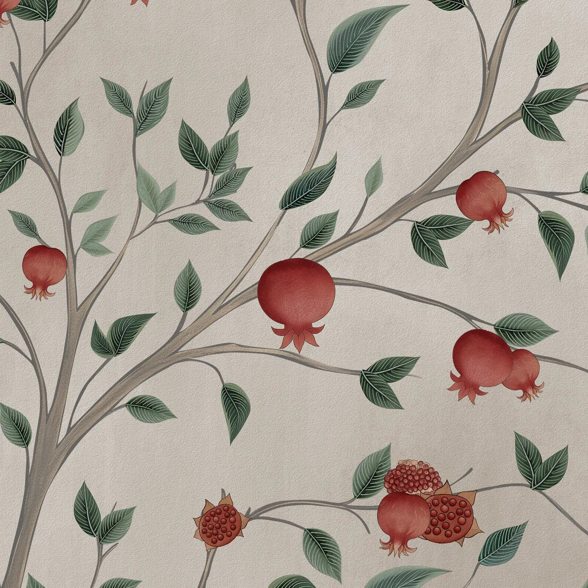 Rang Baag Indian Style Wallpaper Customised, pomegranate