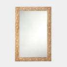 Relief Wood Carved Rectangle Mirror