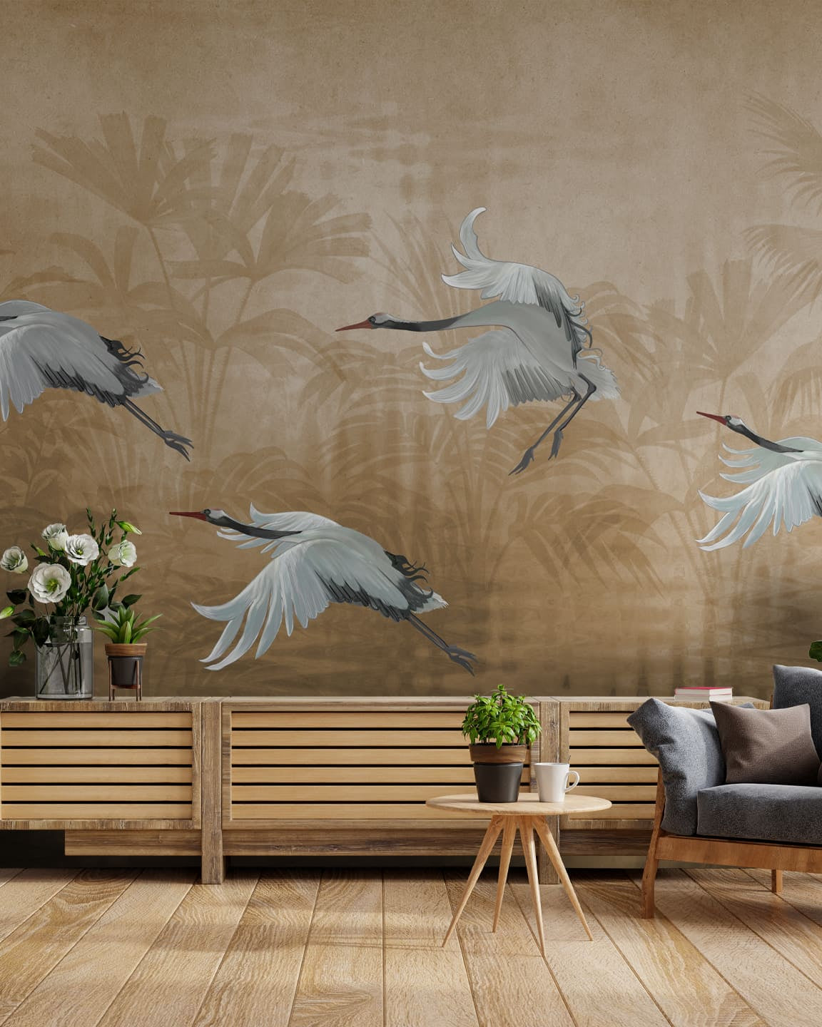 Musafir, Beautiful Cranes Wallpaper