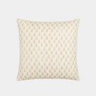 Cream Mustard Block Print Pillow