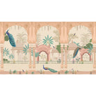 Aangan Indian Theme Wallpaper with Peacocks - Marble Lotus - Aangan Indian Theme Wallpaper with Peacocks