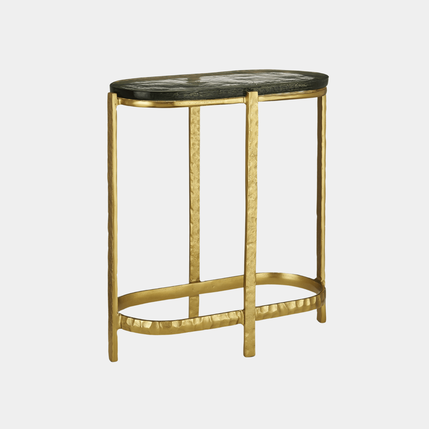 Acea Gold Side Table - Marble Lotus - Acea Gold Side Table | Black Round End Table | Black Side Tables