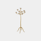 Agave Americana Gold Floor Lamp - Marble Lotus - Elegant Agave Americana Gold Floor Lamp