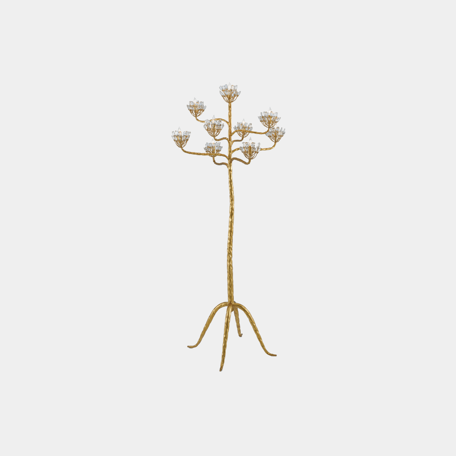 Agave Americana Gold Floor Lamp - Marble Lotus - Elegant Agave Americana Gold Floor Lamp