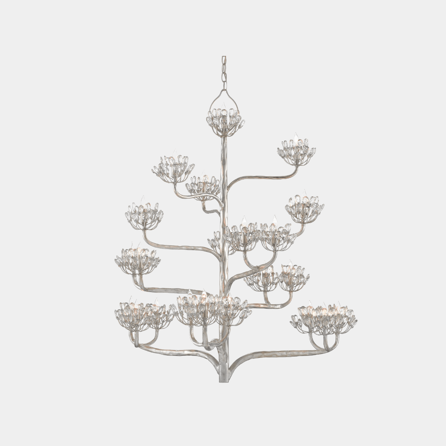 Agave Americana Silver Chandelier - Marble Lotus - Agave Americana Silver Chandelier | Marble Lotus