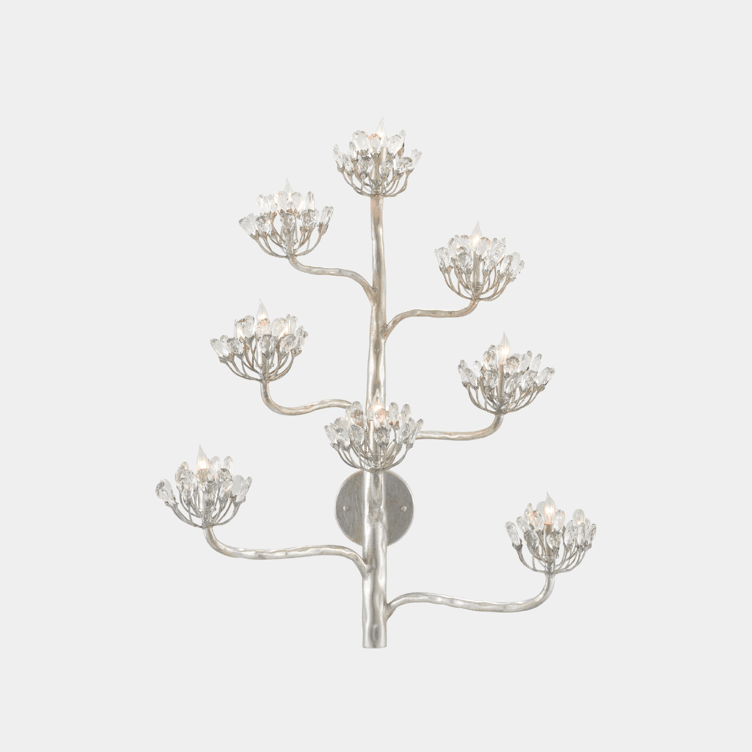 Agave Americana Silver Wall Sconce - Marble Lotus - Agave Americana Silver Wall Sconce | Marble Lotus