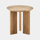 Agnes Natural Brown Wood Table - Marble Lotus - Agnes Natural Brown Wood Table | Round Side Table | Wooden End Table