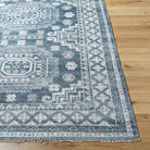 Almeria Blue Handmade Rug - Marble Lotus - Almeria Blue Handmade Rug