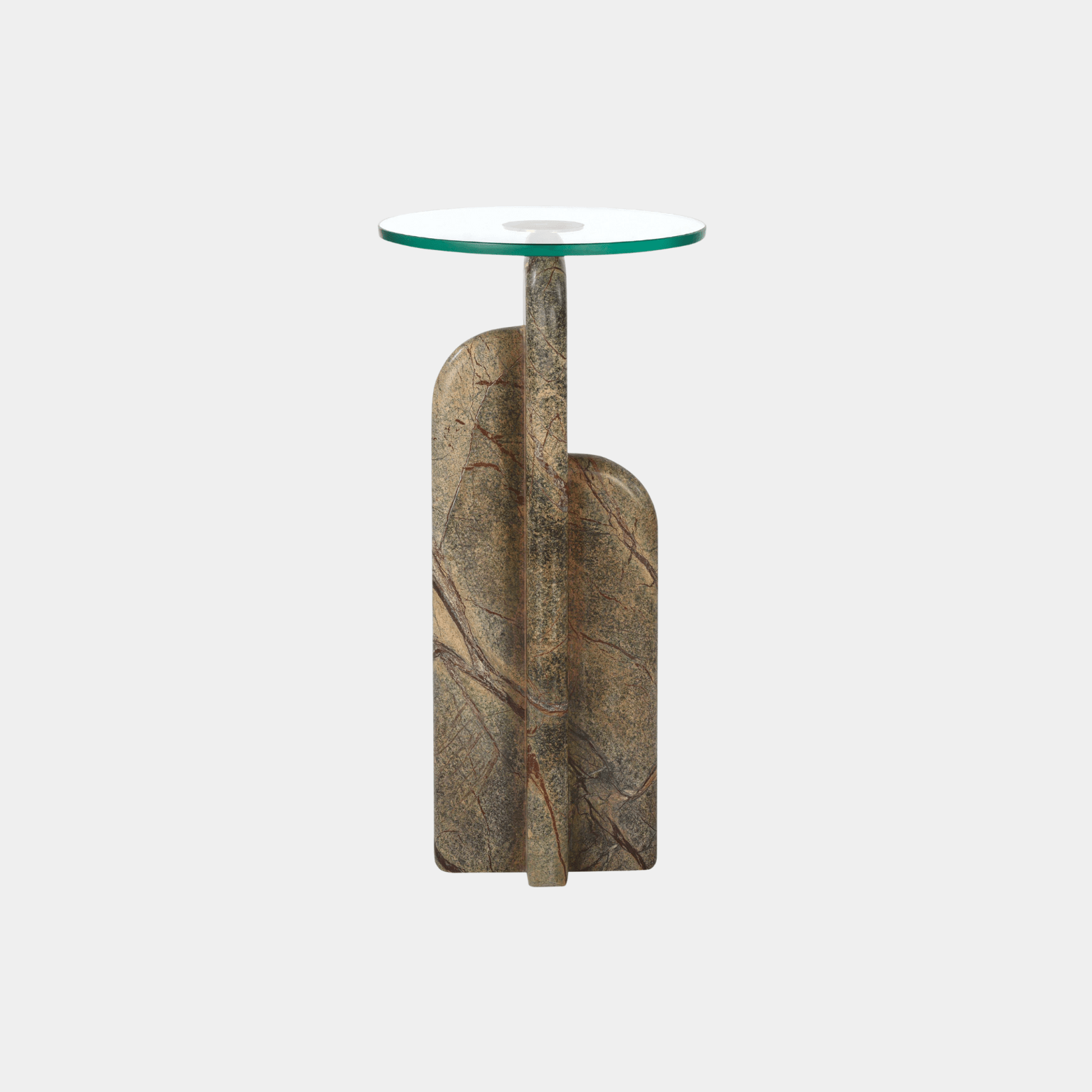 Archway Drink Table - Green - Marble Lotus - Buy Natural Polished Green Archway Drink Table