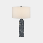 Ashlar Table Lamp - Marble Lotus - Classy Ashlar Table Marble Lamp