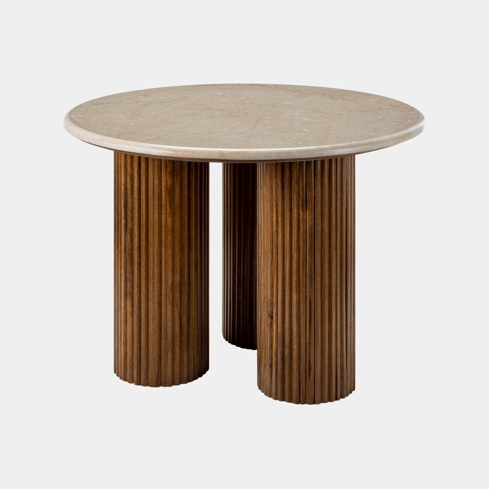 Basilia Travertine Top Side Table - Marble Lotus - Basilia Travertine Top Side Table | Stone Side Table | Round Side Tables