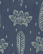 BETHEL BATIK Cobalt - Marble Lotus - Bold Bethel Batik Blue Wallpaper | Marble Lotus