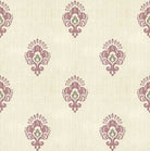 Block Print Wallpaper - Marble Lotus - Traditional Jamewar Wallpapers