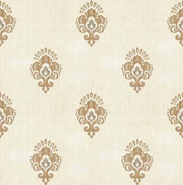 Block Print Wallpaper - Marble Lotus - Decorate your home Traditional Jamewar Wallpapers