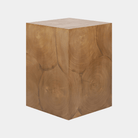 Brax Artisan Side Table - Marble Lotus - Brax Artisan Side Table | Wood End Table | Natural Side Table