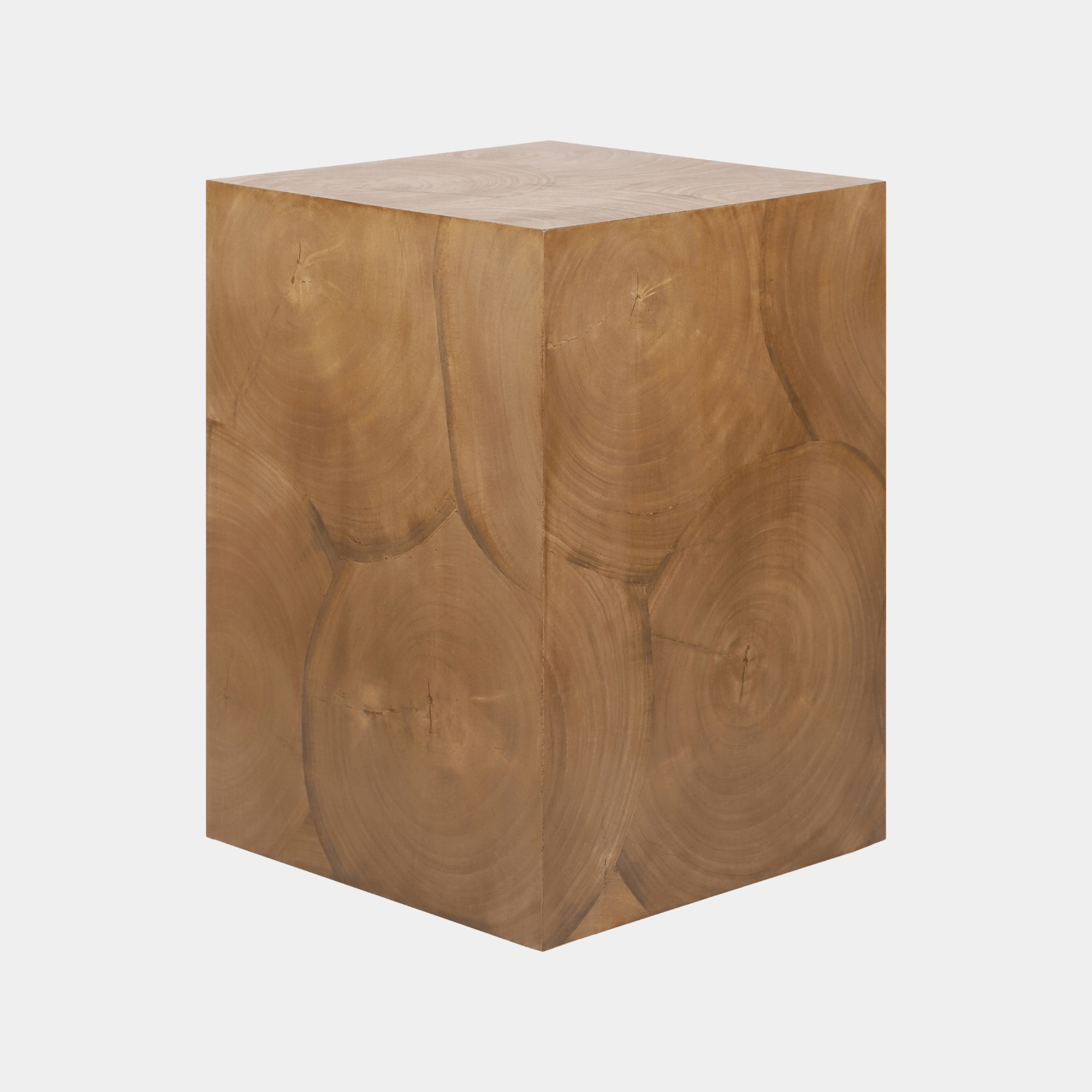 Brax Artisan Side Table - Marble Lotus - Brax Artisan Side Table | Wood End Table | Natural Side Table