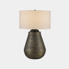 Brigadier Brass Table Lamp - Marble Lotus - Brigadier Brass Table Lamp