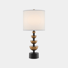 Chastain Table Lamp - Marble Lotus - Elegant Marble and Brass Chastain Table Lamp