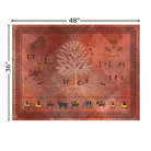 Chitra Indian Warli Painting Frameless Wall Art Digital Print Poster 36 x 48 inches - Marble Lotus - Size render of Chitra Indian Warli Painting Wall Art Digital Print Poster 36 x 48 inches