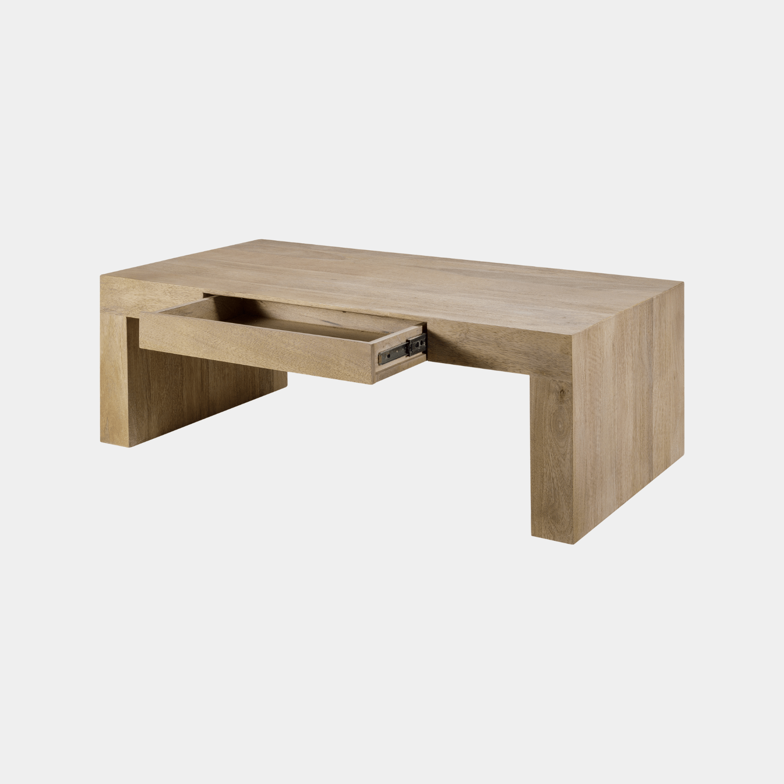 Coburn Mango Wood Coffee Table - Marble Lotus - Add a touch of rustic charm to your living space with the Coburn Mango Wood Coffee Table