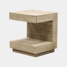 Coburn Mango Wood Side Table - Marble Lotus - Coburn Mango Wood Side Table | Modern Side Table | Rectangular End Table