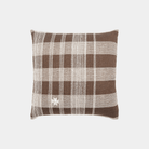 Cocoa Checkered Wool Blend Pillow - Marble Lotus - Get Cozy Wool Cocoa Checkered Cushion