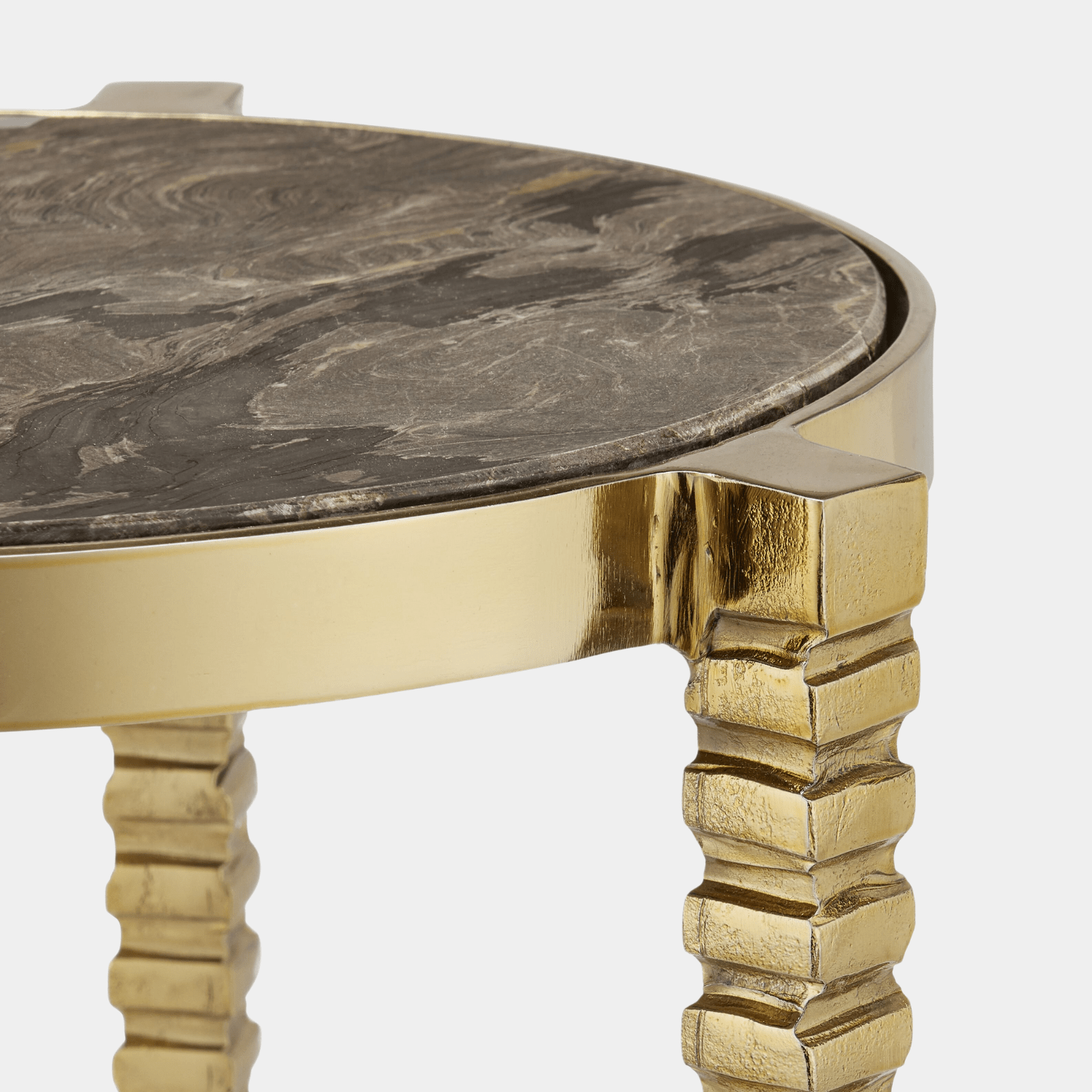 Corrado Cappuccino Marble Accent Table - Marble Lotus - Add sophistication to your space with the Corrado Cappuccino Marble Accent Table