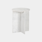 Cortina Side Table - Marble Lotus - Cortina Side Table | Round Marble Side Table | Marble Top Side Tables