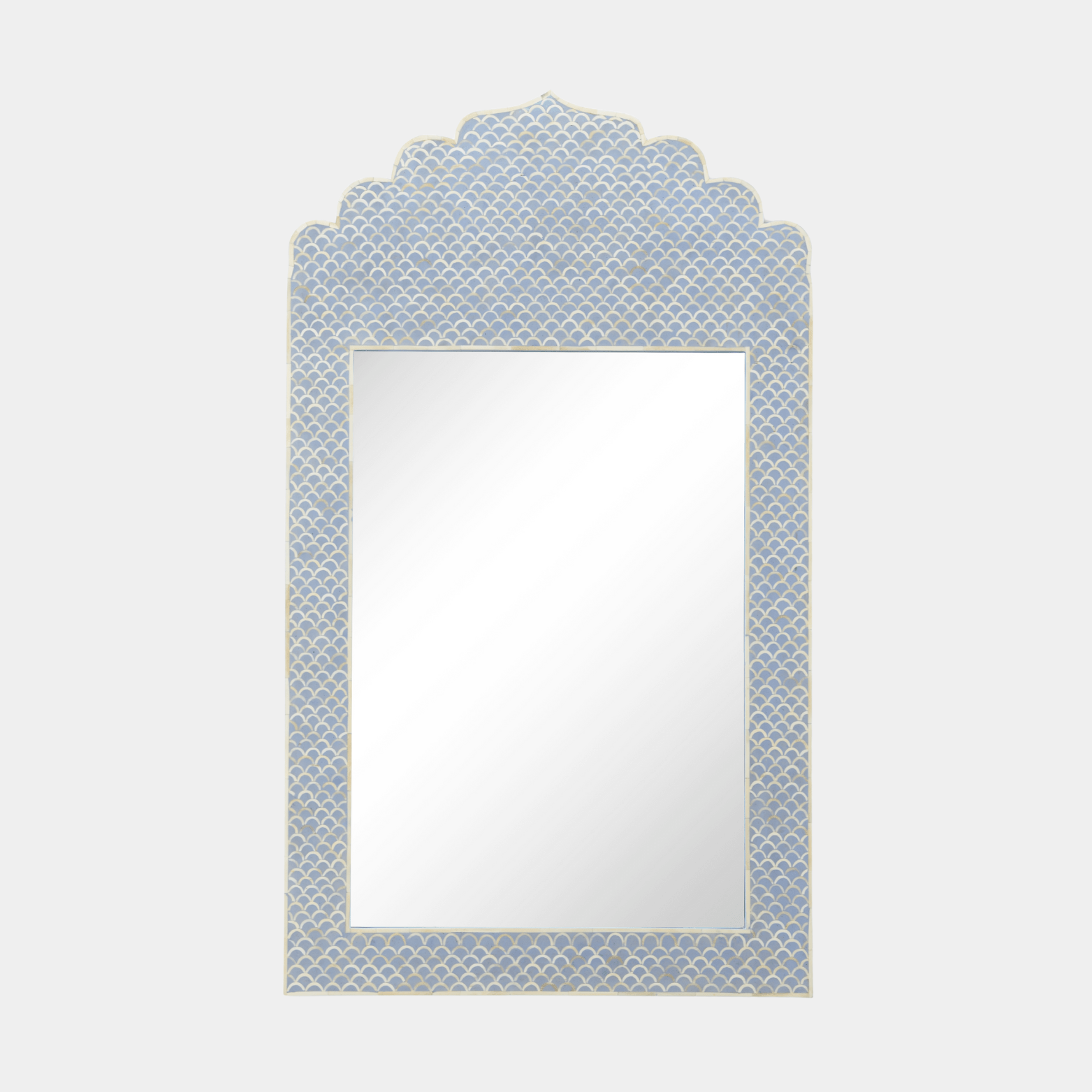 Crown Mirror - Blue - Marble Lotus - Crown Mirror - Blue