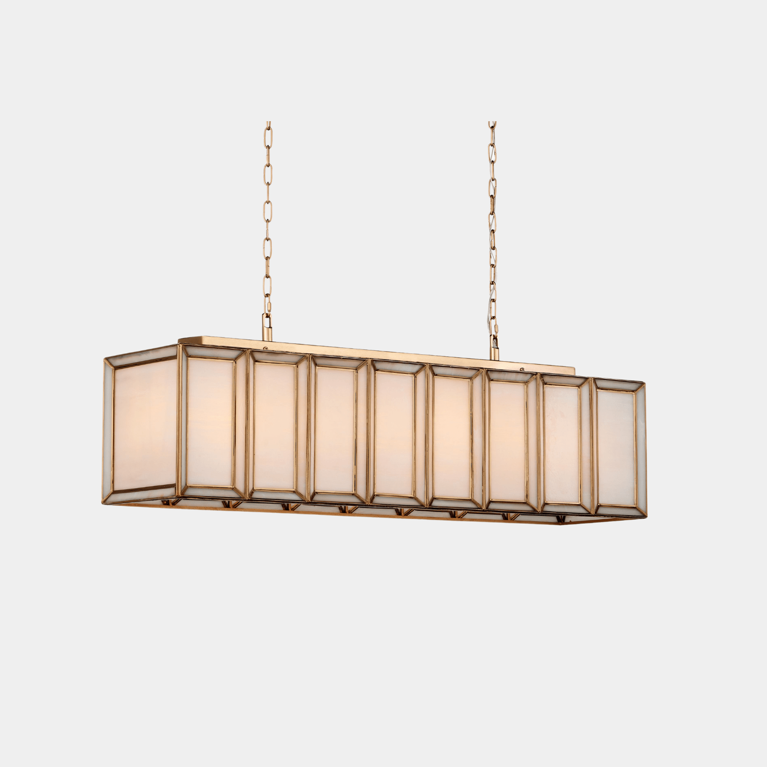 Daze Rectangular Chandelier - Marble Lotus - Modern Daze Rectangular Chandelier