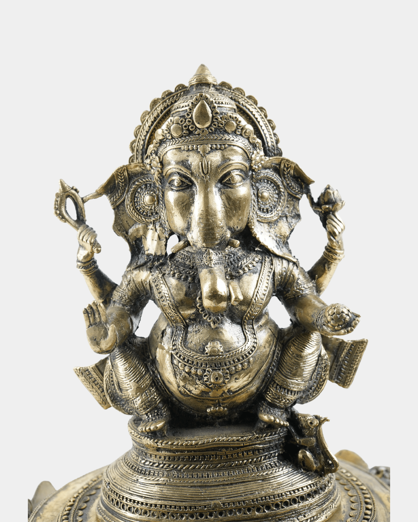 Dhokra Ganesh Brass Statue - Marble Lotus - Get Dhokra Ganesh Brass Statue 1 | Marble Lotus