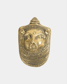 Dhokra Lion Face Brass Wall Hanging - Marble Lotus - Lion Face Brass Wall Art - Bold Décor | Marble Lotus