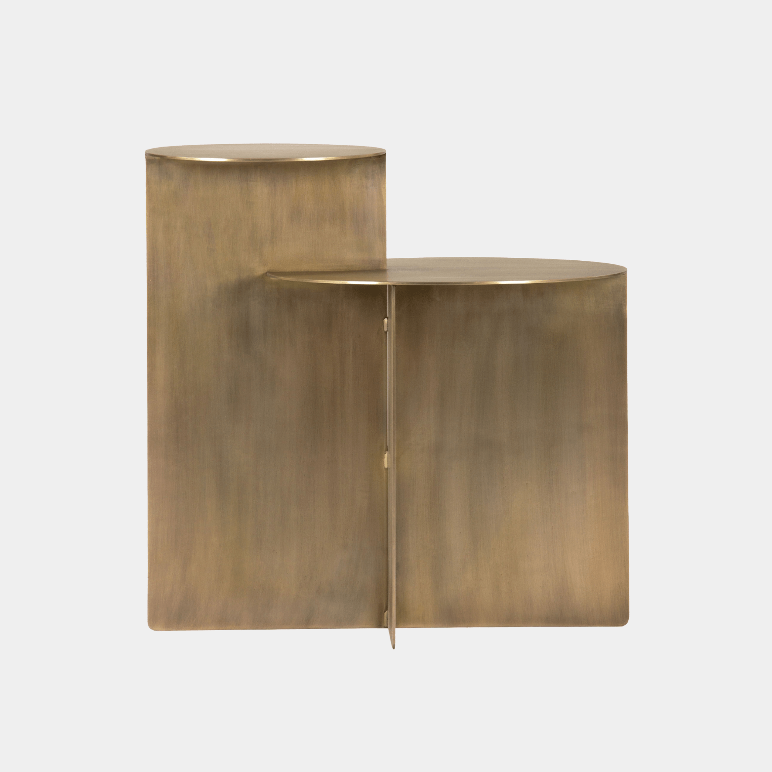 Eclipse Side Table - Marble Lotus - Eclipse Side Table | Brass Side Table | Round End Table