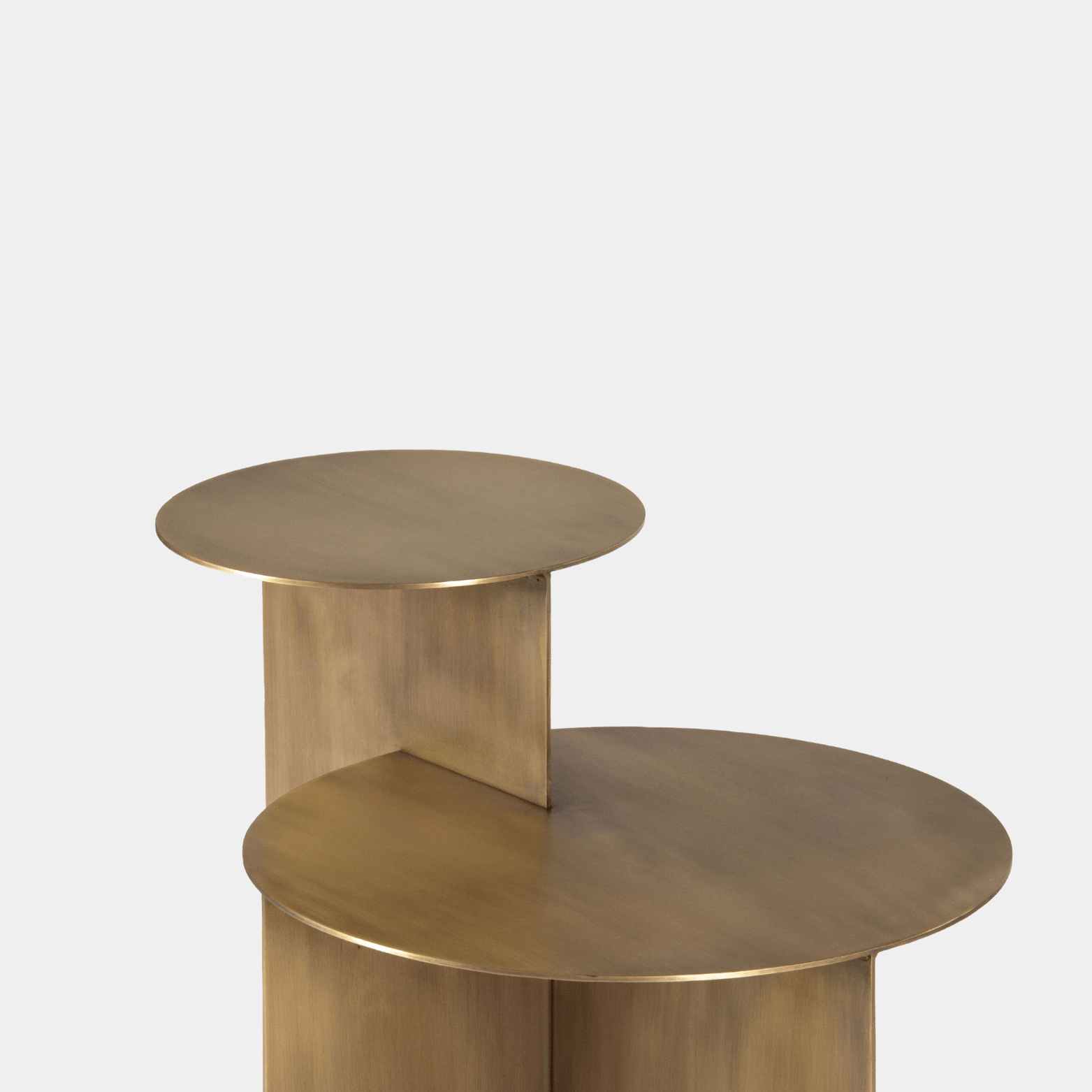 Eclipse Side Table - Marble Lotus - Eclipse Side Table | Brass Side Table | Round End Table