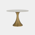 Funnel Dining Table - White - Marble Lotus - Funnel White Dining Table | Marble Lotus