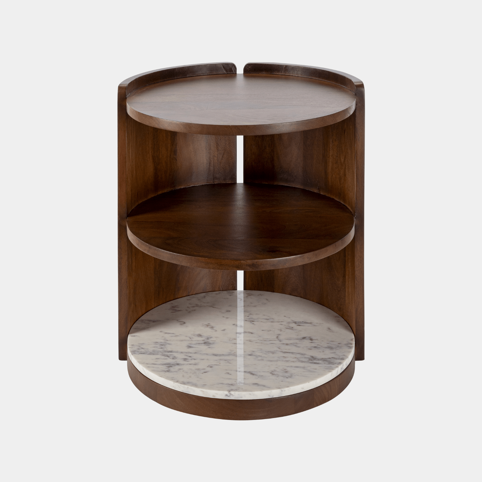 Gerald Luxe Mango Wood Side Table - Marble Lotus - Gerald Luxe Mango Wood Side Table