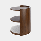 Gerald Luxe Mango Wood Side Table - Marble Lotus - Enhance your space with the Gerald Luxe Mango Wood Side Table