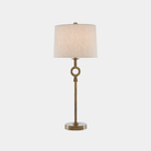 Germaine Brass Table Lamp - Marble Lotus - Germaine Brass Table Lamp - Elegant Lighting