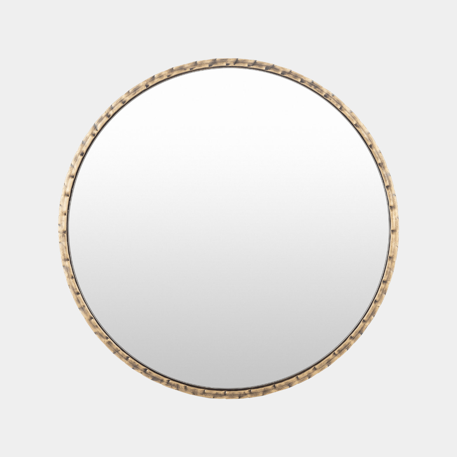 Gold Frame Round Mirror - Marble Lotus - Gold Frame Round Mirror for Home Interiors