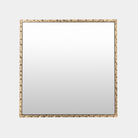 Gold Frame Square Mirror - Marble Lotus - Gold Frame Square Mirror