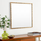 Gold Frame Square Mirror - Marble Lotus - Purchase Gold Frame Square Mirror