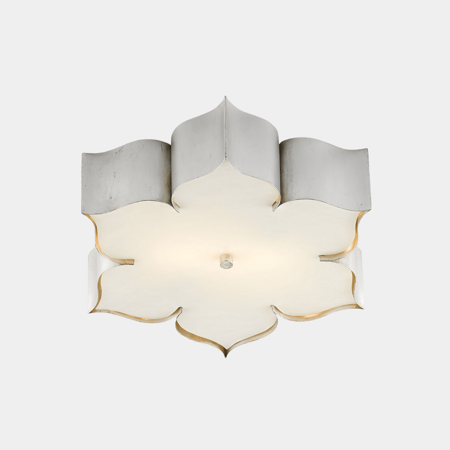 Grand Lotus Silver Flush Mount - Marble Lotus - Grand Lotus Silver Flush Mount