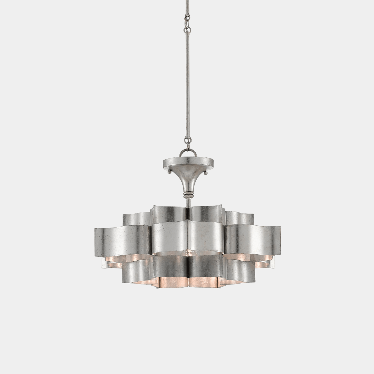 Grand Lotus Small Sliver Chandelier - Marble Lotus - Grand Lotus Small Silver Chandelier