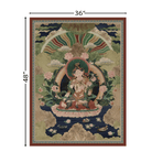 Green Tara Buddhist Indian Frameless Painting Wall Art Digital Print Poster 36 x 48 inches - Marble Lotus - Green Tara Buddhist Indian Painting Wall Art Digital Print Poster 36 x 48 inches