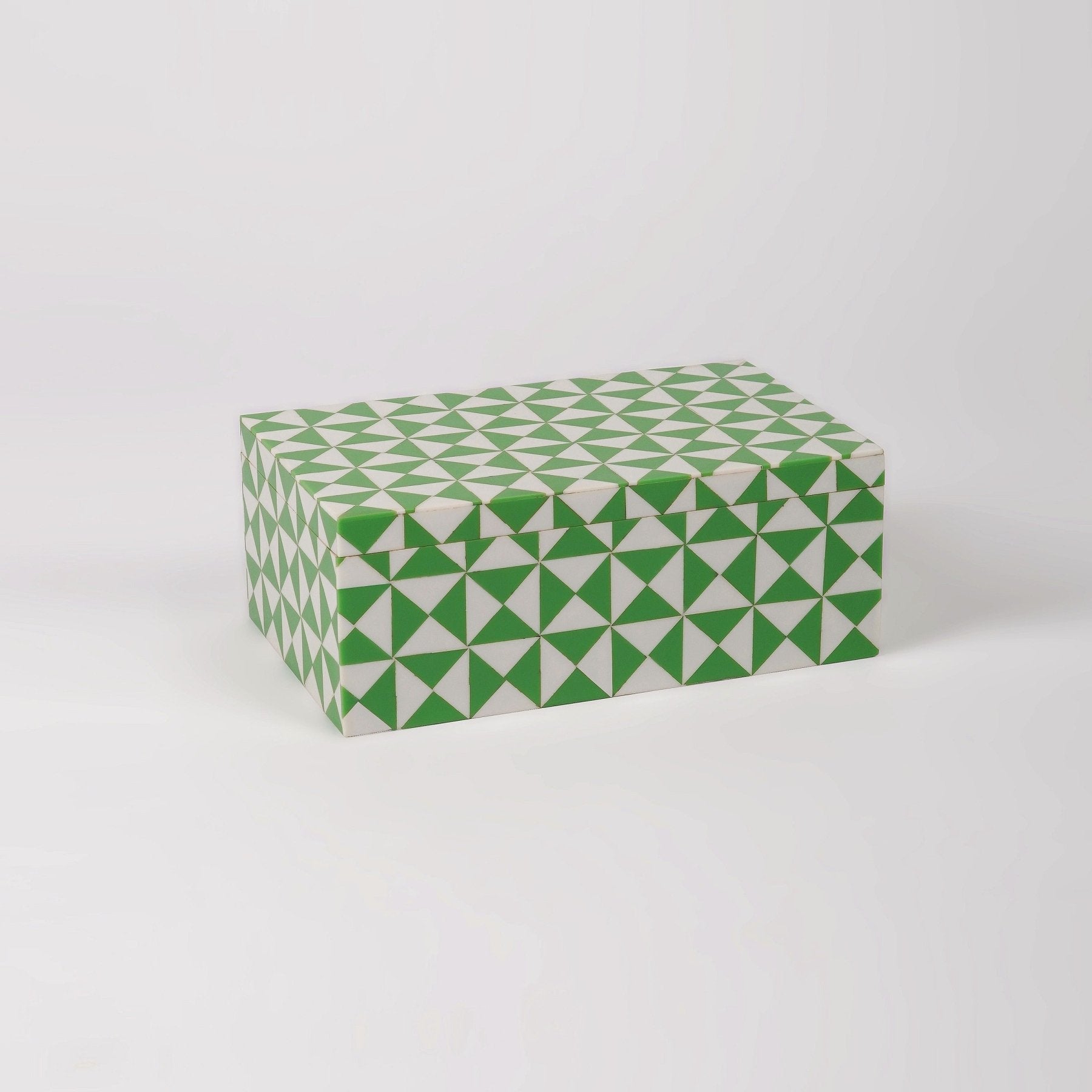 Green Wooden Box (Set of 2) - Marble Lotus - Order Saga Green Wooden Inlay Box Set of 2 from Marble Lotus