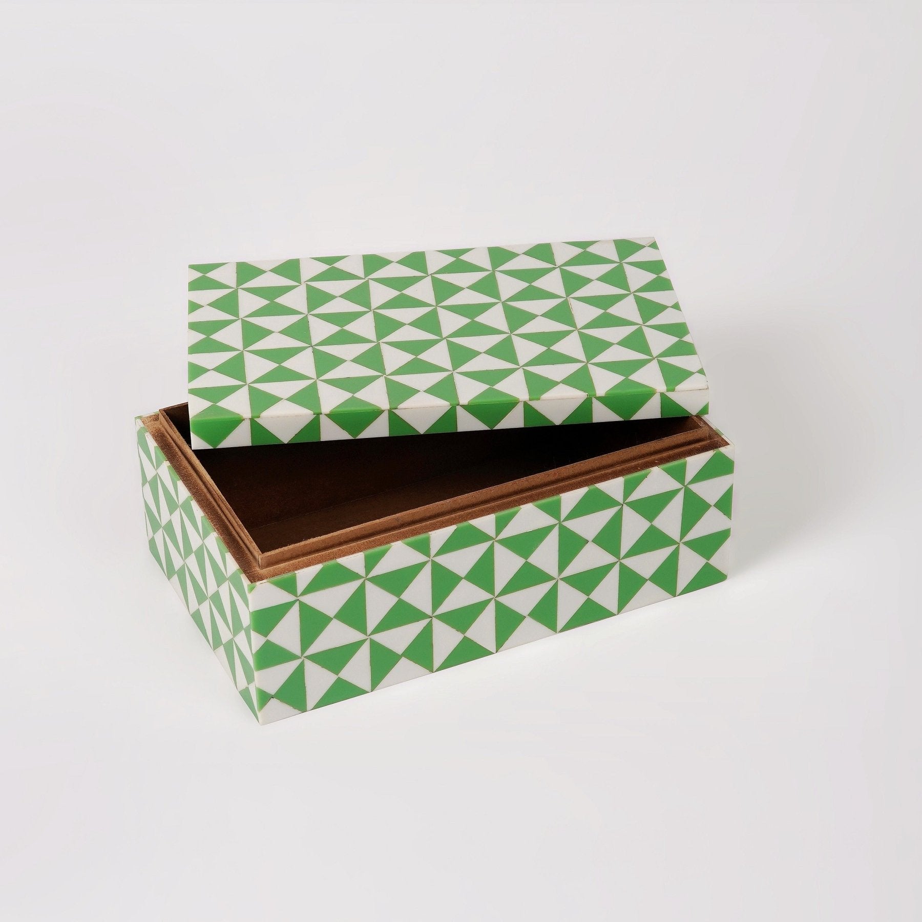 Green Wooden Box (Set of 2) - Marble Lotus - Order Saga Green Wooden Inlay Box Set of 2 | Marble Lotus