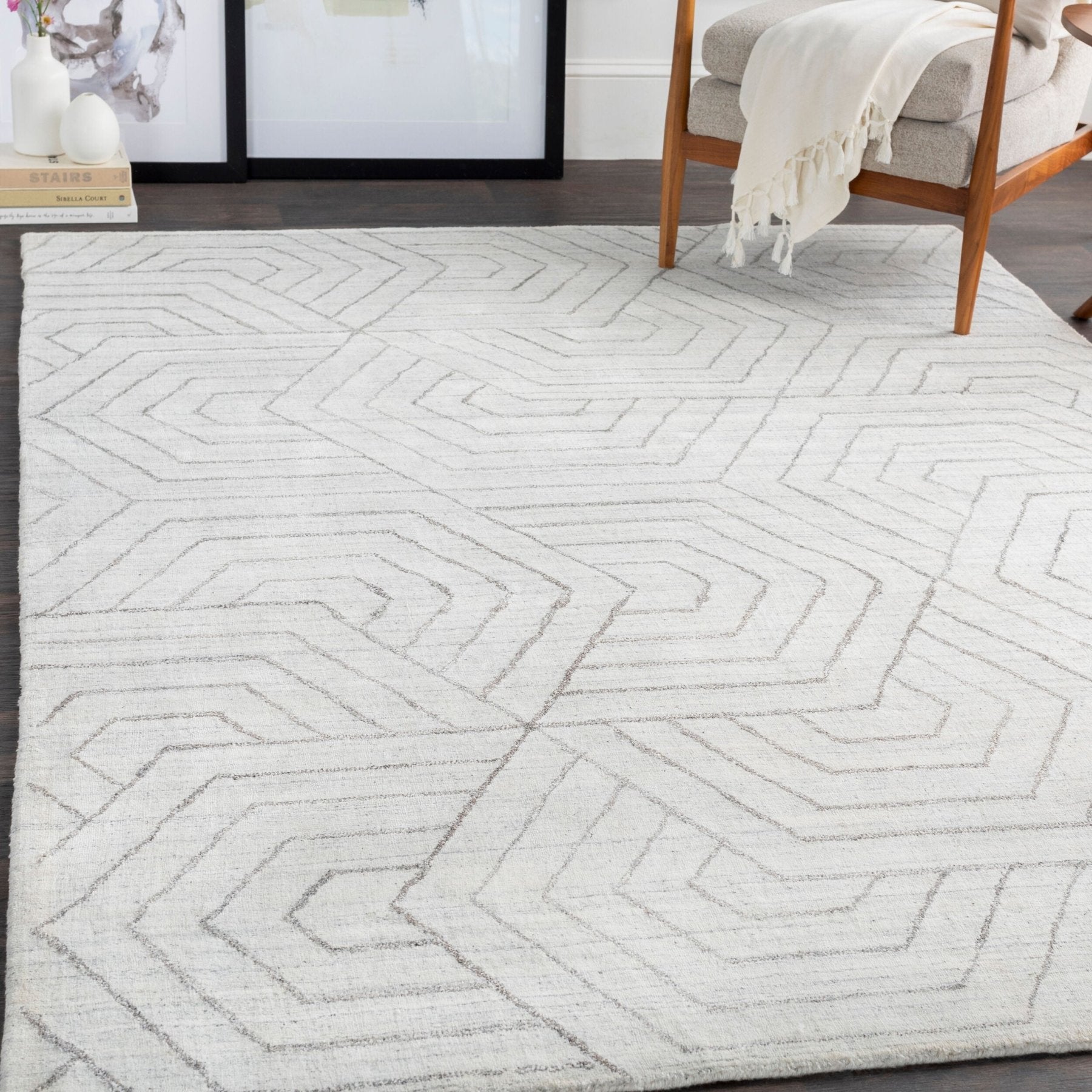 Hightower Handmade Rug - Marble Lotus - Hightower Handmade Rug