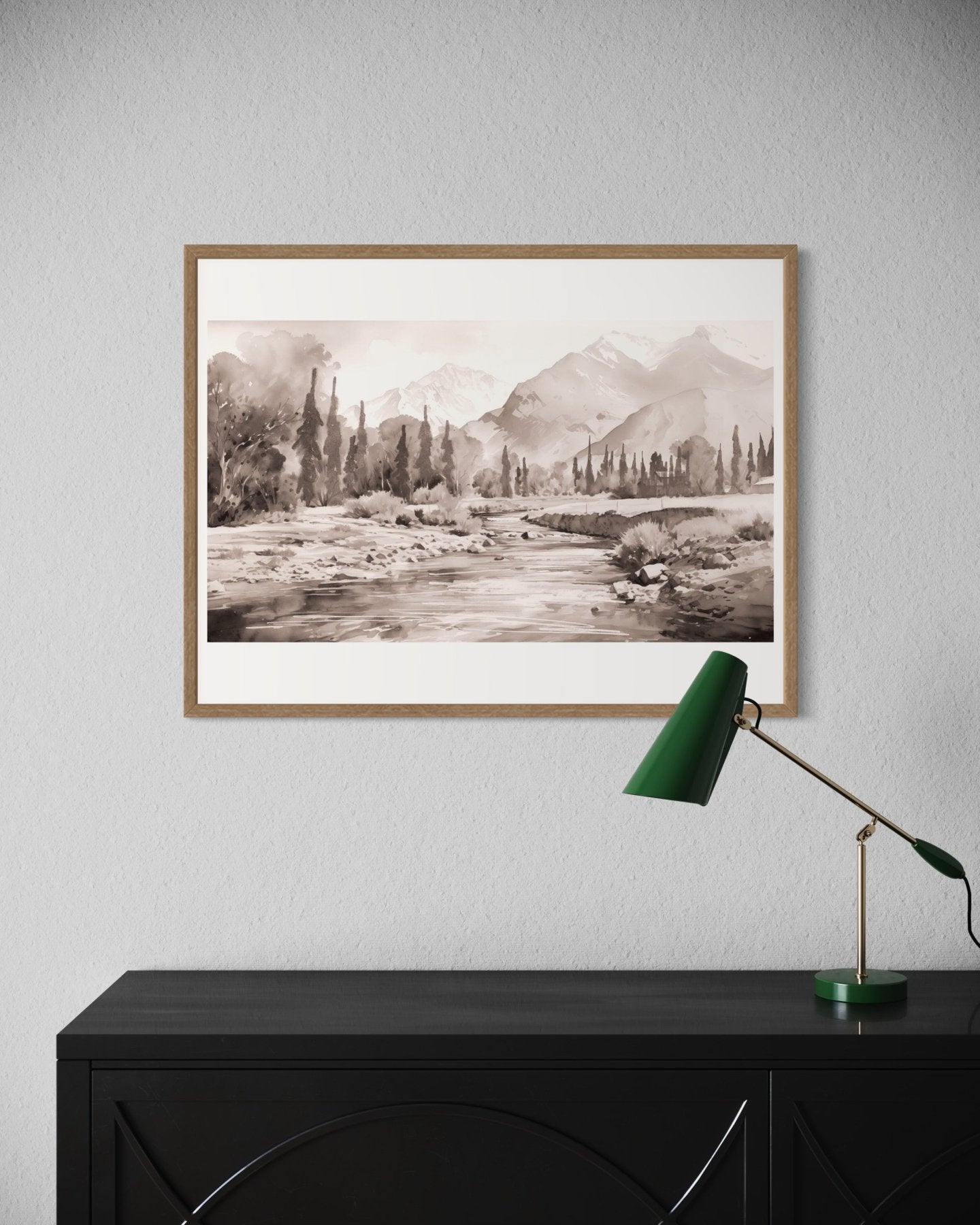 Hunza River, Pakistan | Watercolor Fine Art Giclée Print - Marble Lotus - Order Hunza River, Northern Pakistan Artwork | Marble Lotus