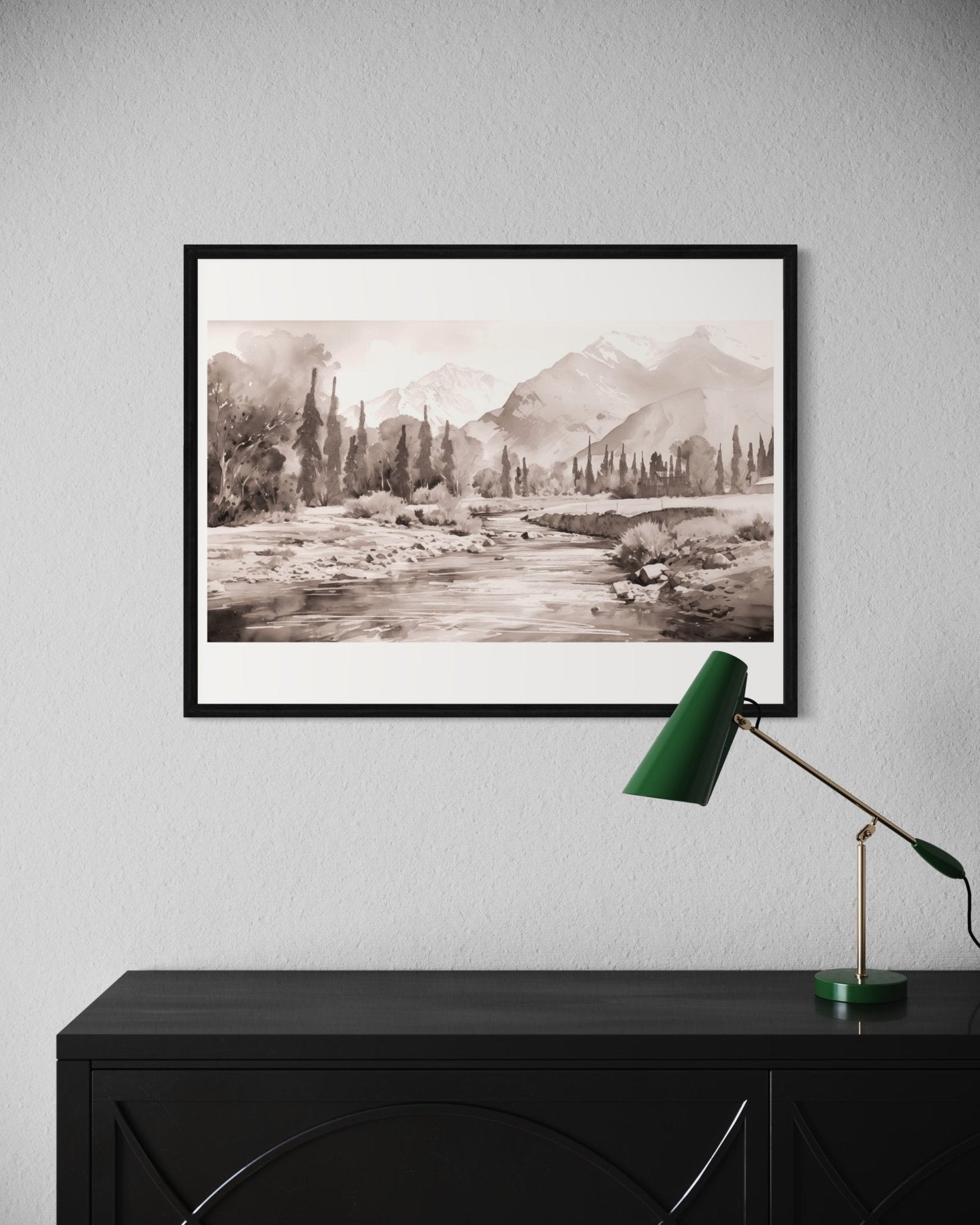 Hunza River, Pakistan | Watercolor Fine Art Giclée Print - Marble Lotus - Order Hunza River, Northern Pakistan Artwork from Marble Lotus